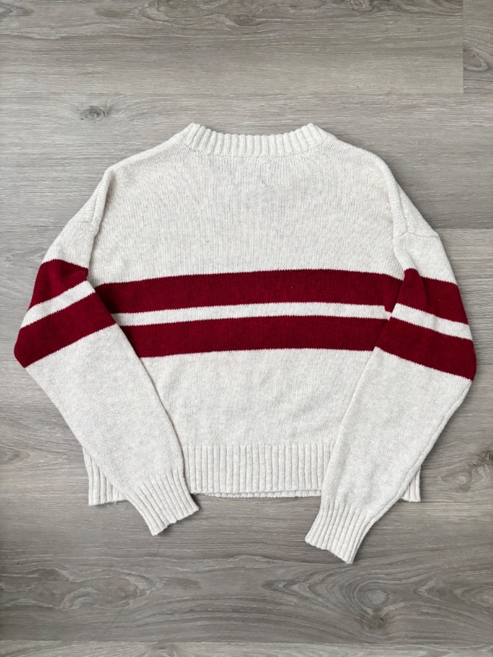 American Eagle X Womens Snoopy Peanuts Striped Knit Sweater Graphic Pullover XS - Picture 5 of 8